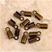 Fold End Extra Small  2mm Antique Brass ea