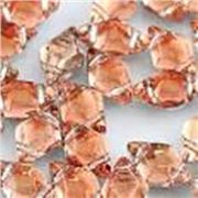 Matubo Gem Duo 8x5mm Two Hole Backlit Peach 5g minimum