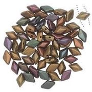 Matubo Gem Duo 8x5mm Two Hole Dark Gold Rainbow 5 gram minimum
