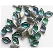 Matubo Gem Duo 8x5mm Two Hole Backlit Petroleum 5g minimum