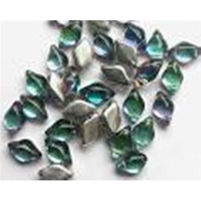 Matubo Gem Duo 8x5mm Two Hole Backlit Petroleum 5g minimum