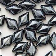 Matubo Gem Duo 8x5mm Two Hole Jet Hematite 5 gram minimum