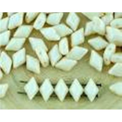 Matubo Gem Duo 8x5mm Two Hole Opaque White 5 gram minimum