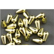 Plastic Pearl Gold Metallic 4x8 Down drop - Minimum 8g