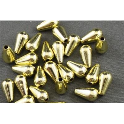Plastic Pearl Gold Metallic 4x8 Down drop - Minimum 8g
