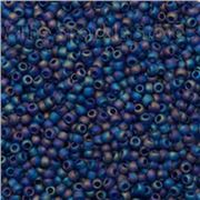 Toho Seed Bead Transparent Rainbow Frosted Cobalt 11/0 - Minimum 8g