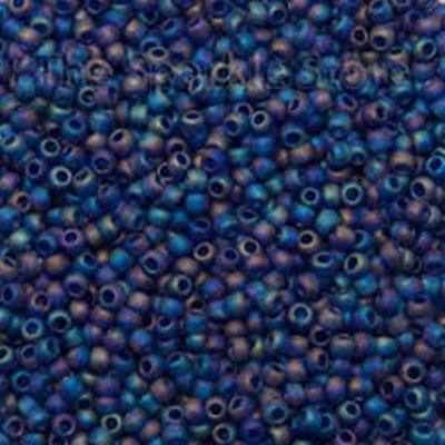 Toho Seed Bead Transparent Rainbow Frosted Cobalt 11/0 - Minimum 8g