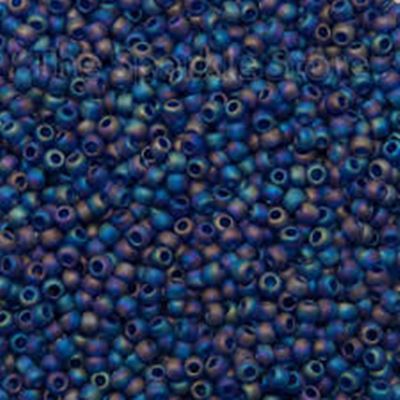 Toho Seed Bead Transparent Rainbow Frosted Cobalt 11/0 - Minimum 8g