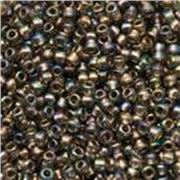 Toho Seed Bead Gold Lined Rainbow Black Diamond 8/0 - Minimum 8g