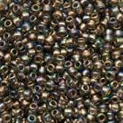 Toho Seed Bead Gold Lined Rainbow Black Diamond 8/0 - Minimum 8g