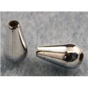 Plastic Pearl Silver Metallic 4x8 Down drop - Minimum 8g