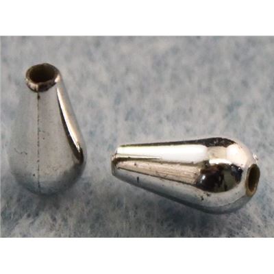 Plastic Pearl Silver Metallic 4x8 Down drop - Minimum 8g