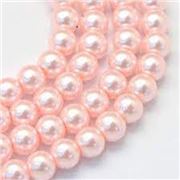 Glass Pearl Strand Pink 8mm (approx 105 beads) ea