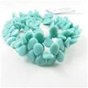 Czech Glass Pip Bead Opaque Turquoise Blue 5x7mm top drilled each