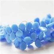 Czech Glass Pip Bead Opaque Azure Blue 5x7mm top drilled each