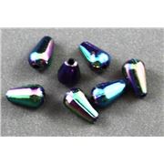 Plastic Pearl Black AB 6x10 Down drop - Minimum 8g