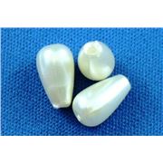 Plastic Pearl Cream Pearl 6x10 Down drop - Minimum 8g