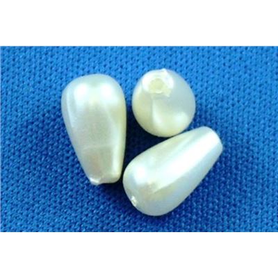 Plastic Pearl Cream Pearl 6x10 Down drop - Minimum 8g