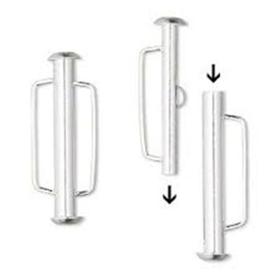 Slide Bar Clasp Silver 26.5mm ea