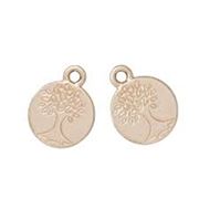 Charm Tree Of Life Rose Gold 15x12mm each.