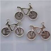 Charm Bicycle Antique Silver 15x13mm each