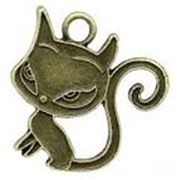 Charm Cat Antique Bronze 20x20mm each