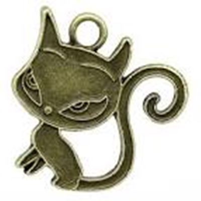 Charm Cat Antique Bronze 20x20mm each