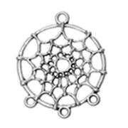 Dreamcatcher Connector Antique Silver 34x28mm ea.