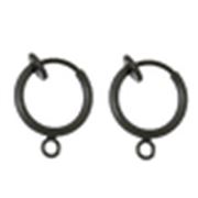 Earrings  Clip On Hoops 14mm Black Nickel ea