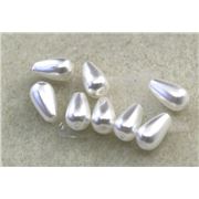 Plastic Pearl White Pearl 6x10 Down drop - Minimum 8g