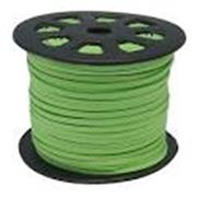 Faux Suede Cord Spring Green 3mm x 1.5mm per metre