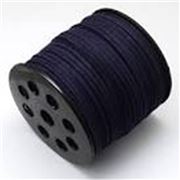 Faux Suede Cord Midnight Blue 3mm x 1.5mm per metre