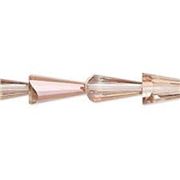Glass Conical Beads Crystal Copper 15x8mm  ea