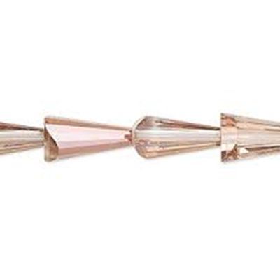 Glass Conical Beads Crystal Copper 15x8mm  ea