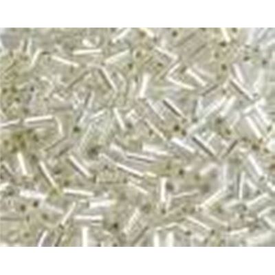 Bugle Miyuki 3mm Clear Silver Lined - Minimum 12g