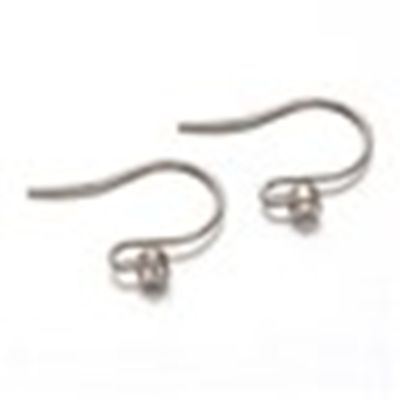 Stainless Steel Ear Hook with Crystal Rhinestone (per pair)