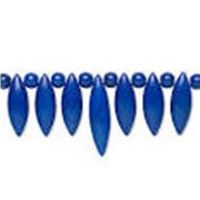 Semi Precious Strand 7.5cm Magnesite Fan Lapis Colour each