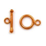 Clasp - Toggle Pink Copper  20mm ea