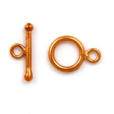 Clasp - Toggle Pink Copper  20mm ea