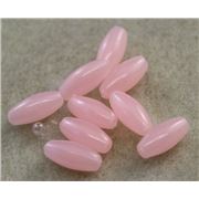 Plastic Pearl Joblot Pink Pearl Oval 14x15mm - Minimum 8g