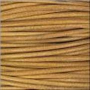 Indian Leather - Round - 0.5mm Natural  1m per metre