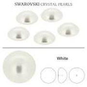 Swarovski Crystal 5817 Half Drilled Button Pearl White 8mm 