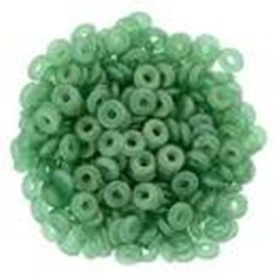O Beads 3.8x1mm Sueded Gold Atlantis Green Approx 8.1g