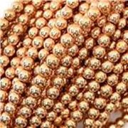 Rose Gold Plated Synthetic Hematite Bead Strands 12mm ea