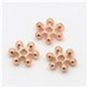 Snowflake Spacer 8mm Rose Gold ea.