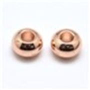 Flat Round  Rose  Spacer Beads Rose Gold 6x4mm ea