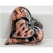 Pendant Heart Antique Copper 74x64mm  Zinc Based Alloy ea