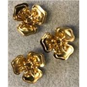 Bead Cap Brass Flower holds 4mm Bead 15mm ea