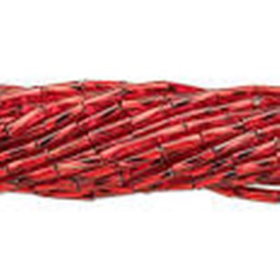 BugleTwisted  Red Silver Lined 6mm - Minimum 12g