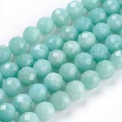 Semi Precious 12mm Faceted Natural Amazonite  ea